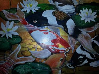 Original Contemporary Fish Painting by Giorann Henshaw