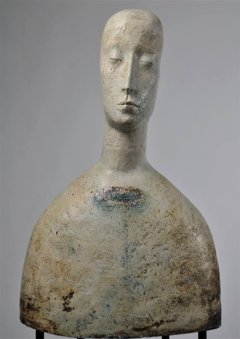 Original Figurative Portrait Sculpture by Marianne Van Der Bolt