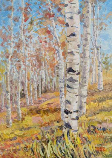 Original Impressionism Landscape Painting by Marius Vancea