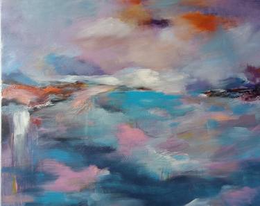 Original Abstract Expressionism Landscape Paintings by Hai Linh Le