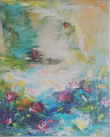 Original Abstract Expressionism Landscape Paintings by Hai Linh Le