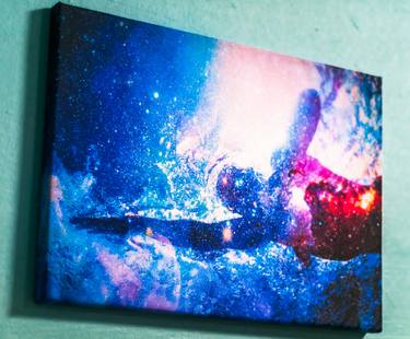 Original Abstract Expressionism Outer Space Mixed Media by Roshan Gurmeet Singh