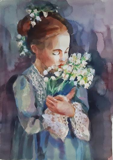 Original Figurative Children Painting by Наталья Макоед