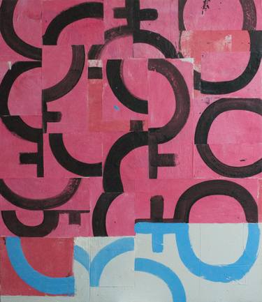 Original Abstract Science Collage by Carol Mcdermott