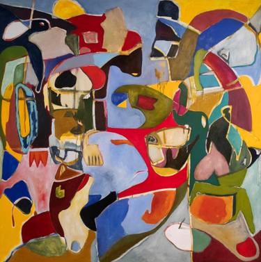 Original Abstract Expressionism Abstract Paintings by Evangelos Papapostolou