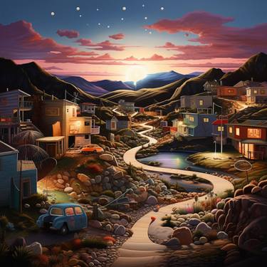 Original Abstract Landscape Digital by Remedy Aquino-Nation