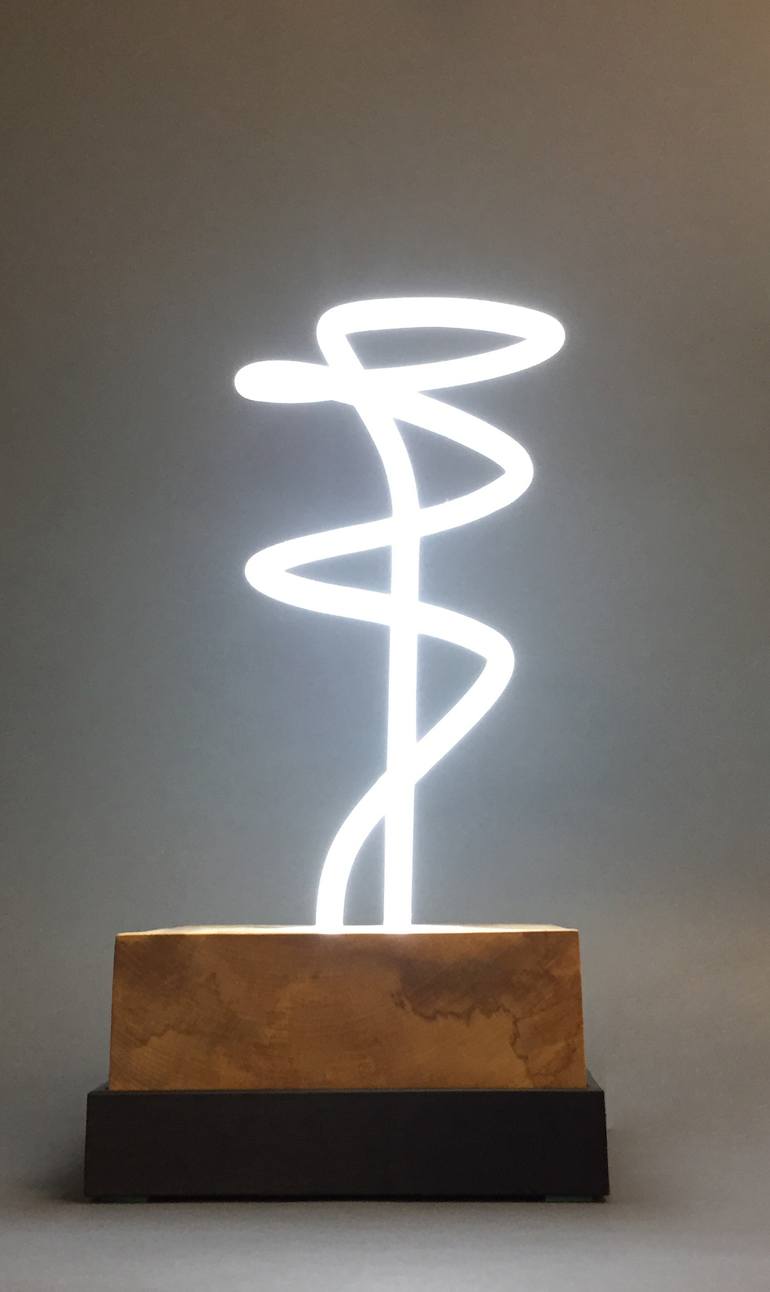 Neon Spiral Sculpture by Mark Beattie Mrss | Saatchi Art
