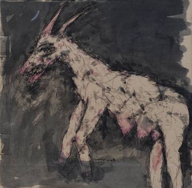 Original Expressionism Animal Painting by Li Manjin