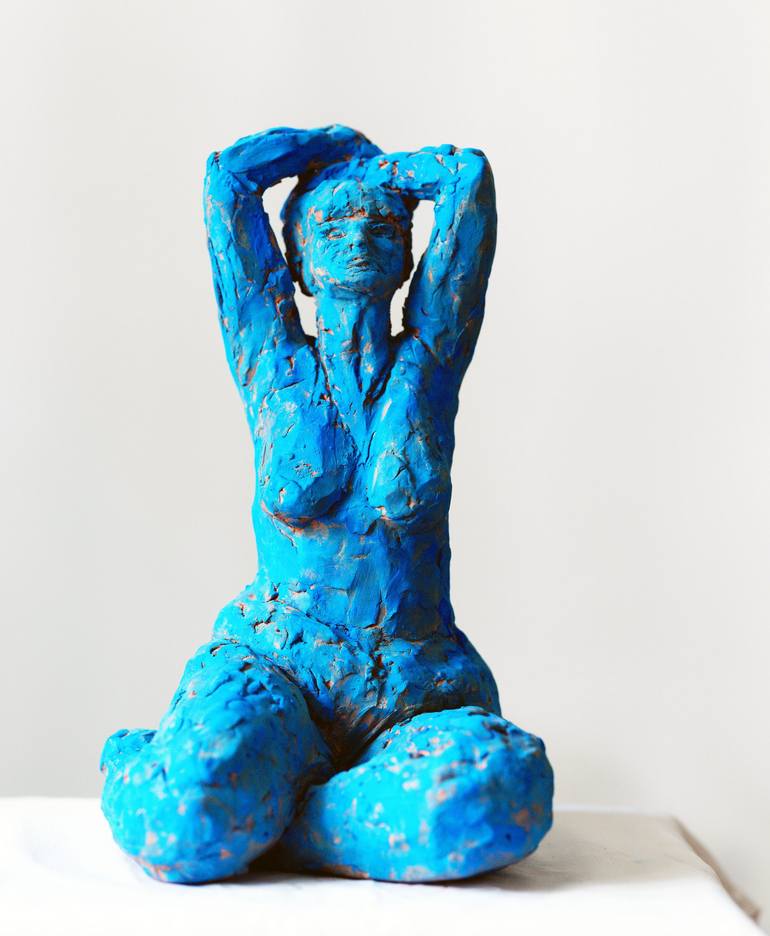 Original Abstract Expressionism Nude Sculpture by Dominique Ganiage