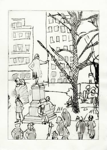 Original Expressionism Places Printmaking by Georgina Talfana