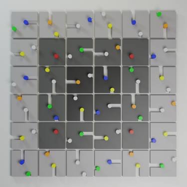 Original Minimalism Abstract Mixed Media by Nazar Symotiuk