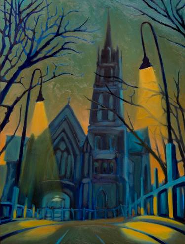Original Fine Art Architecture Painting by Ryan Mcdonald