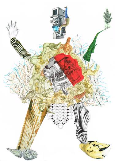 Original Figurative Classical mythology Collage by Thomas Nagel