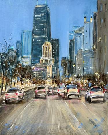 Original Impressionism Cities Painting by Anna Afshar