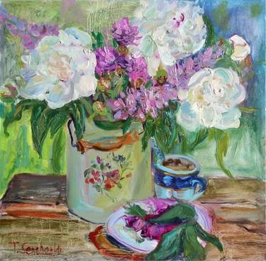 Original Expressionism Still Life Painting by Tetiana Senchenko