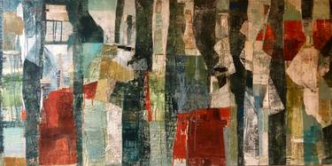 Original Abstract Expressionism Abstract Collage by Audry Kalman
