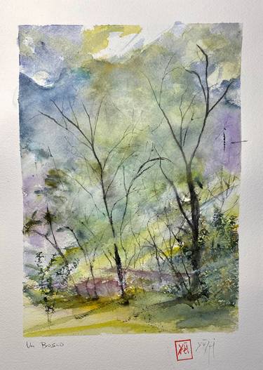 Original Abstract Tree Paintings by Nini Yūrei Ferrara