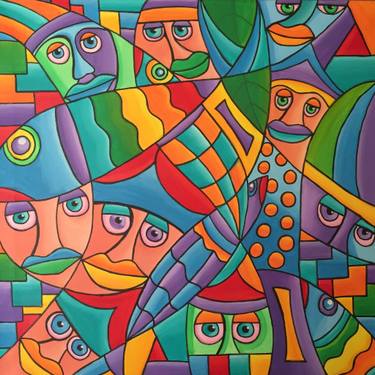 Original Abstract Expressionism Abstract Painting by Barego Art