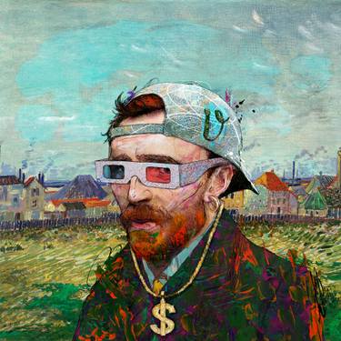 Original Portraiture Portrait Mixed Media by Sait Mingü