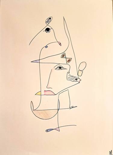 Original Abstract Expressionism Abstract Drawing by Mark Pol