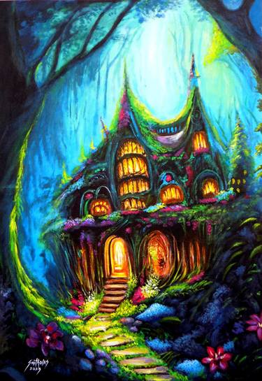 Original Realism Garden Paintings by Smith Olaoluwa