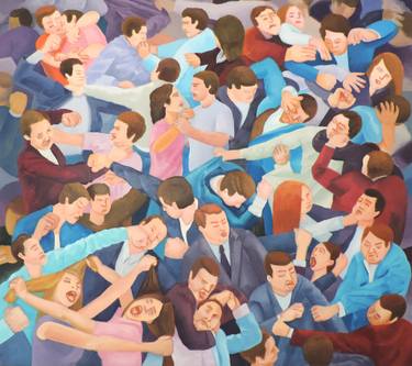 Original Figurative People Painting by Konrad Ponieważ