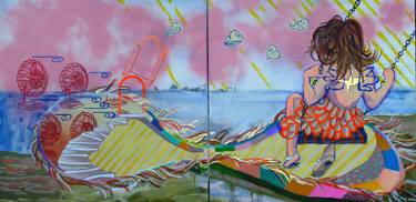 Original Contemporary Landscape Mixed Media by Chrystèle Saint-Amaux