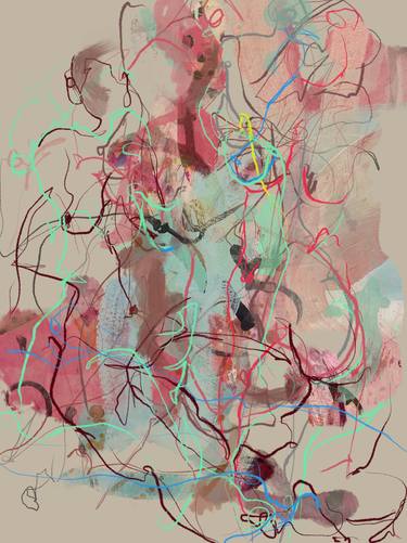 Original Contemporary Abstract Digital by Judith Brenner