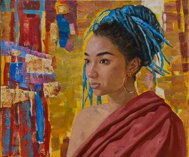 Original Abstract People Painting by Roman Bogdan