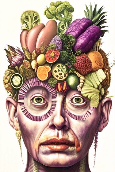 Original Surrealism Portrait Digital by Vas Sarisi