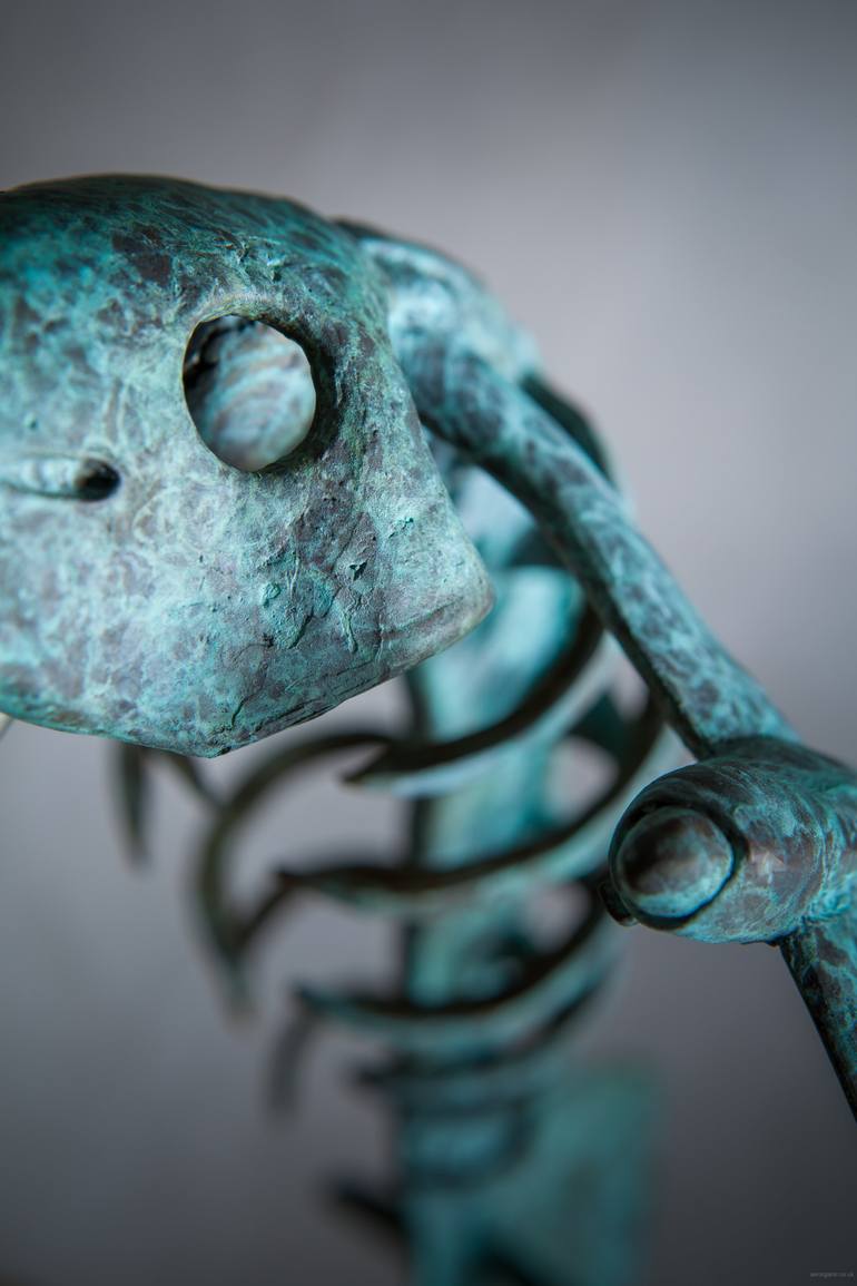 Original Abstract Fish Sculpture by Adam Warwick Hall