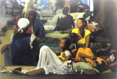 Original Documentary People Painting by Natasha Serafimovska