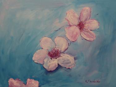 Original Fine Art Floral Painting by B L I V E A R T