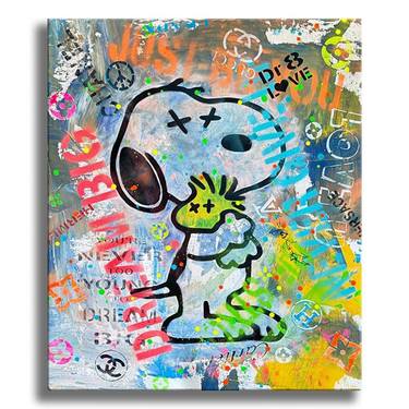 Original Pop Art Cartoon Painting by Dr Eight Love