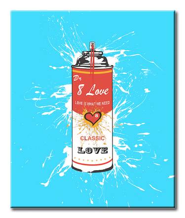 Original Pop Art Love Printmaking by Dr Eight Love