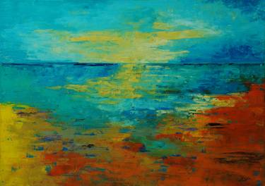 Print of Abstract Seascape Paintings by Saroja La Colorista