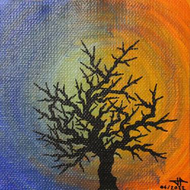Original Figurative Tree Paintings by Jonathan Pradillon