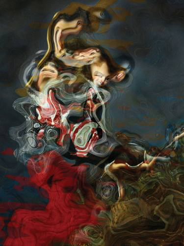 Original Abstract Portrait Digital by Javier Diaz