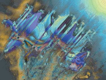 Original Pop Art Floral Digital by Javier Diaz