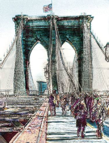Original Figurative Cities Digital by Javier Diaz