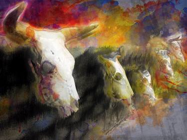 Original Abstract Expressionism Animal Digital by Javier Diaz