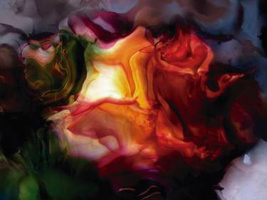Original Abstract Floral Digital by Javier Diaz