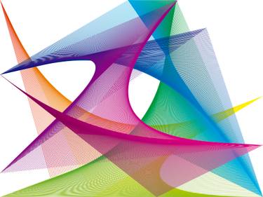 Original Abstract Geometric Digital by Javier Diaz