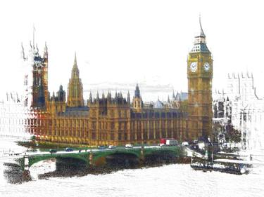 Original Figurative Cities Digital by Javier Diaz