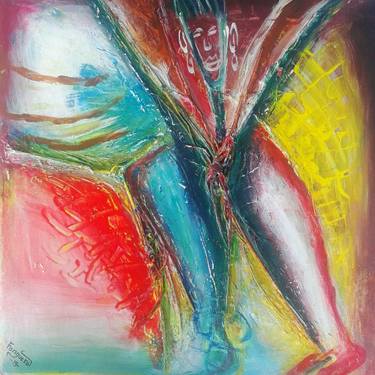 Original Abstract Fantasy Collage by Guèdègo Raymond Fandegla