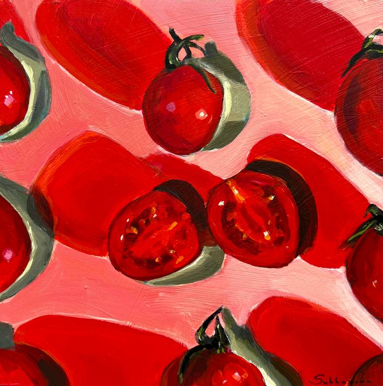 Still Life with Tomatoes Painting by Victoria Sukhasyan | Saatchi Art