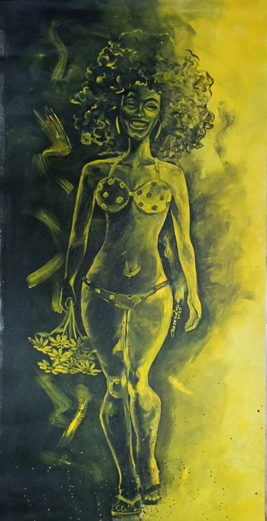 Original Contemporary Women Painting by Herendra Swarup