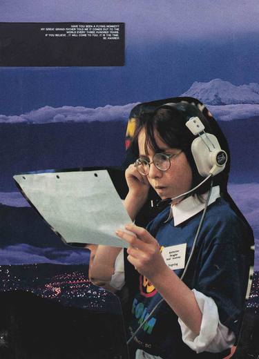 Original Conceptual Science/Technology Collage by Ellen Parsons