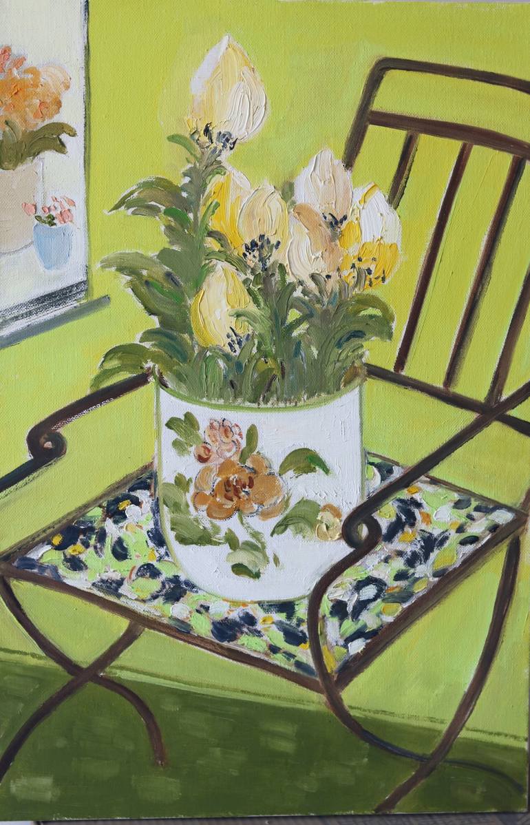 Print of Expressionism Floral Paintings by 傅 仪