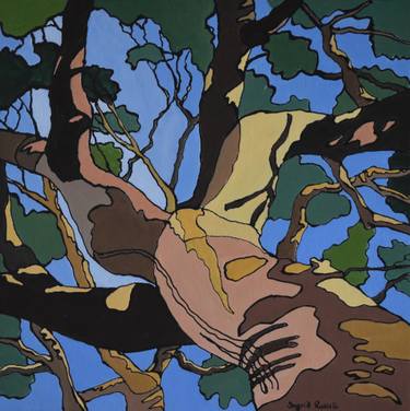 Print of Abstract Expressionism Tree Paintings by Ingrid Russell